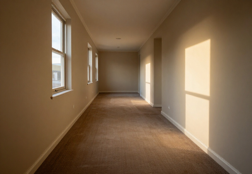 Same wall after structural drying, restored and free of moisture